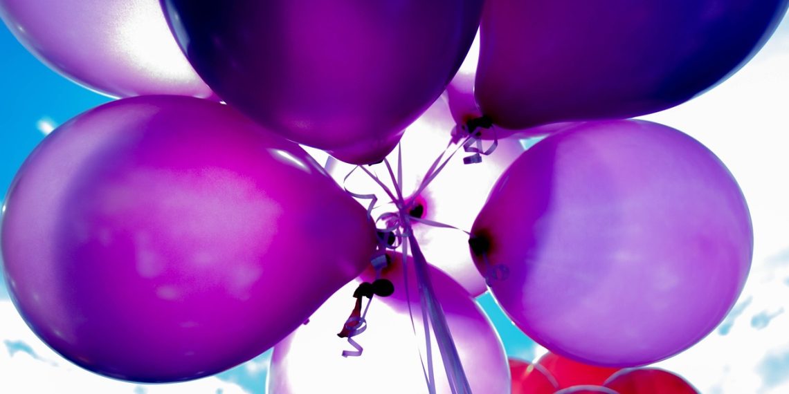 balloons, celebration, helium, party, purple balloons, happy birthday, helium balloons, birthday balloons, birthday celebration, birthday party