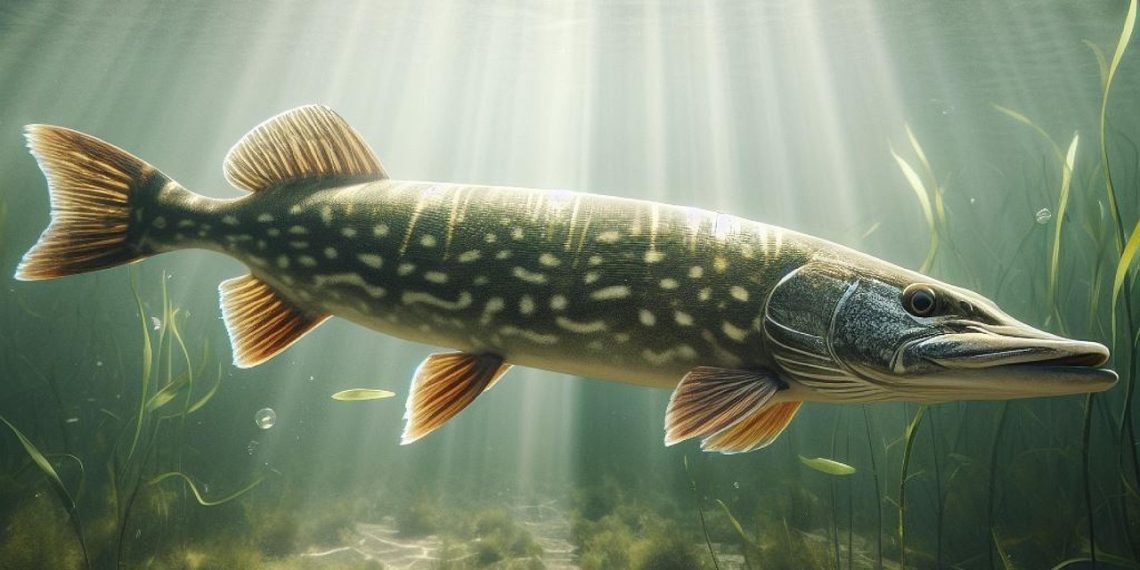 ai generated, fish, pike, animal, wildlife, wild animal, nature