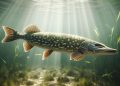 ai generated, fish, pike, animal, wildlife, wild animal, nature