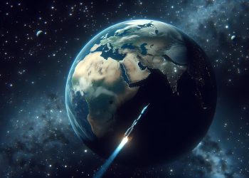 earth from space, rocket launch, space exploration, detailed continents, africa, middle east, cosmos, stars, celestial, universe, majestic earth, space travel, ai generated