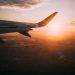 airplane on sky during golden hour