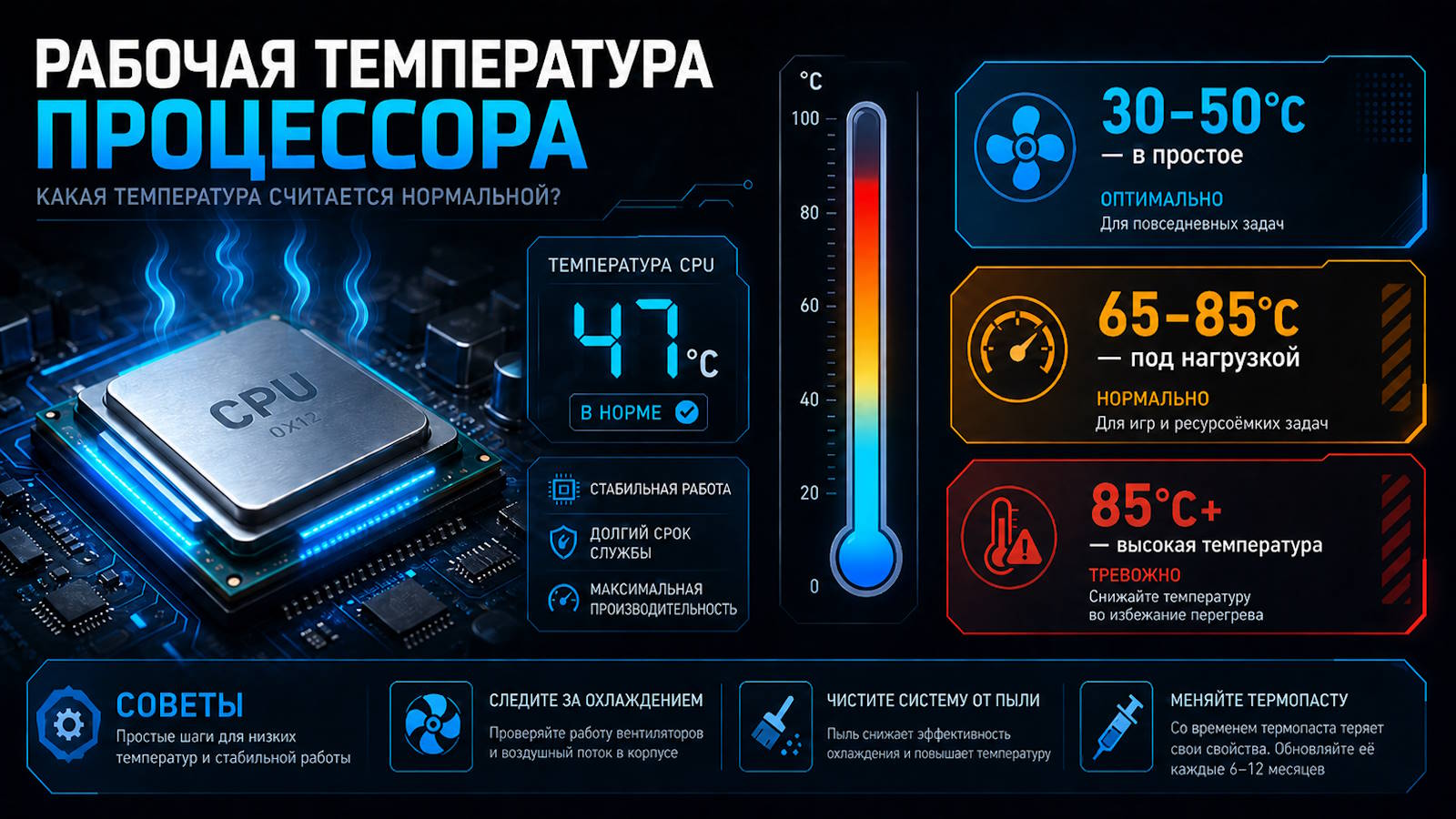 Рабочая температура процессора
